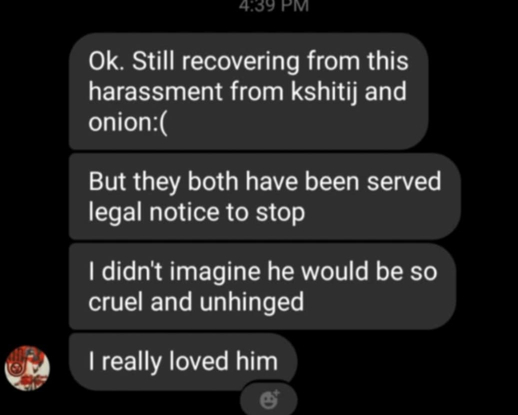 Messaging referencing a protective order